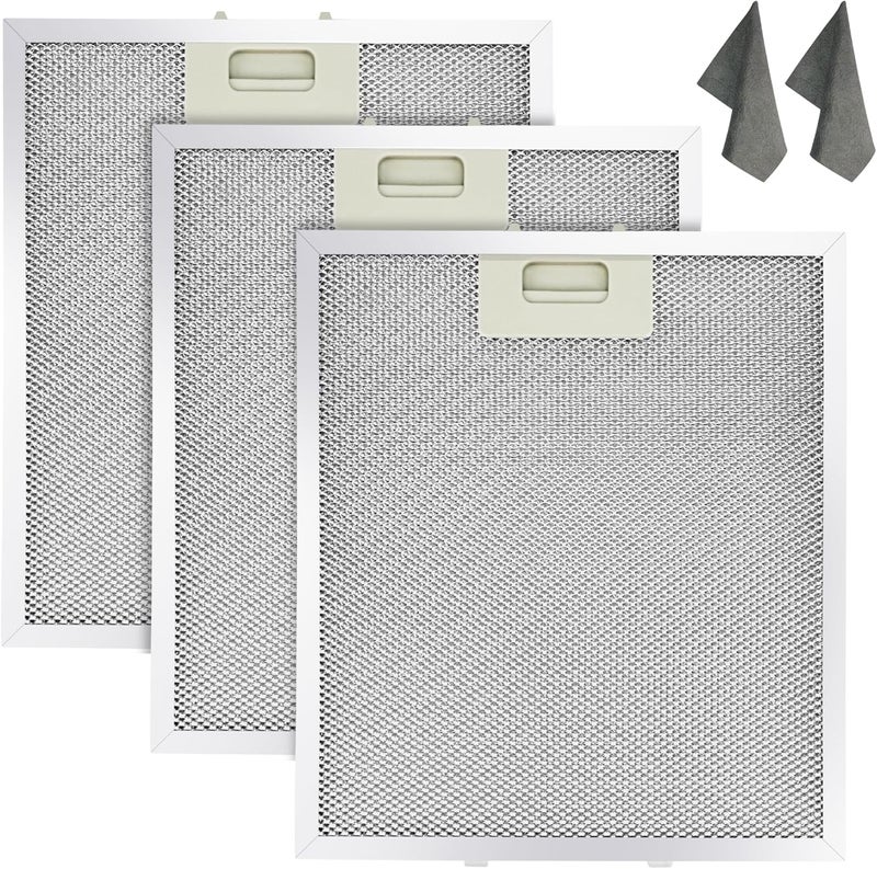 Fetechmate 10.5x12 Inch W10169961A Range Hood Aluminum Mesh Filter Fit for Whirl-pool, Ik-ea, Kitchen-Aid, Jenn-Air Replace W10870878, W10875058, W10833076, W10169961, W11245983 by 3 Pack - Image 1